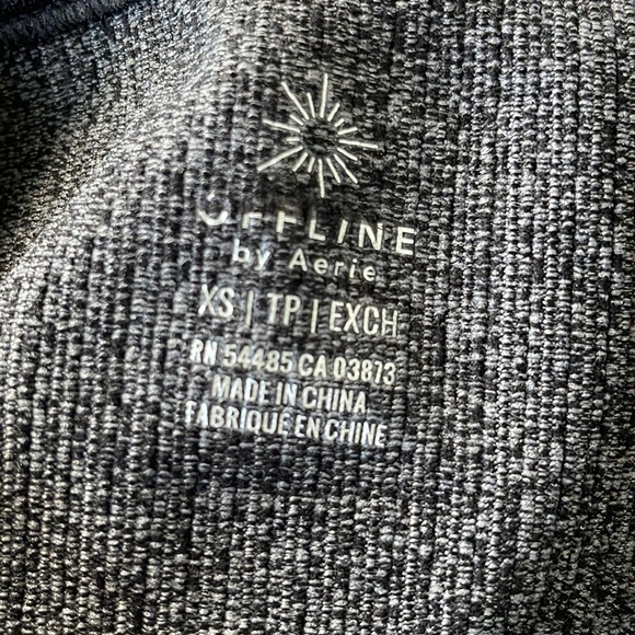 Aerie offline black pinstripe bodycon cropped tee size XS - Picture 7 of 11